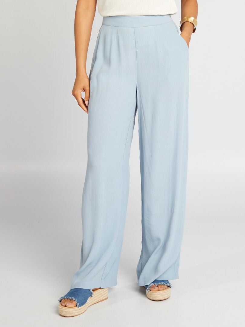 Pantalon large bleu ciel sale