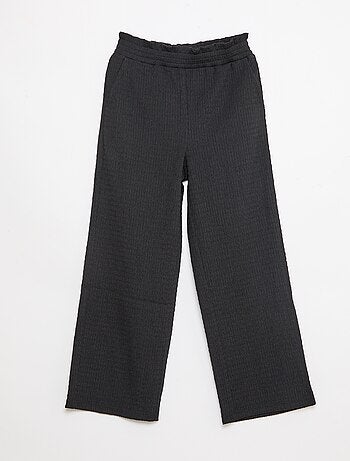 Pantalon large en maille crêpe