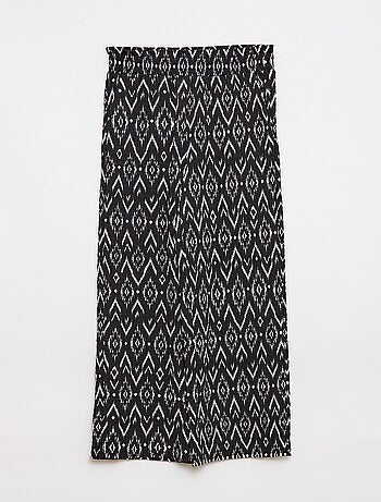 Pantalon large en maille crêpe