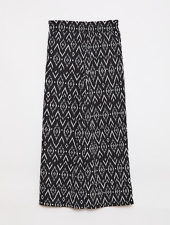 Pantalon large en maille crêpe