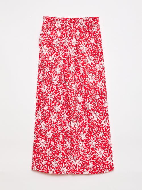 Pantalon large en maille crêpe - Kiabi