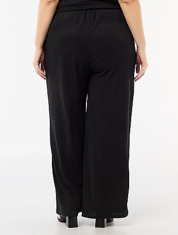 Pantalon large en maille crêpée