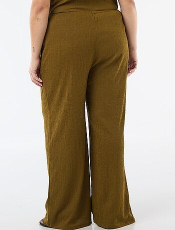 Pantalon large en maille crêpée