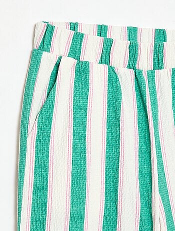 Pantalon large en maille crêpée