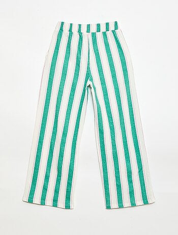 Pantalon large en maille crêpée