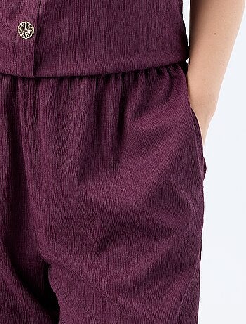 Pantalon large en maille crêpée