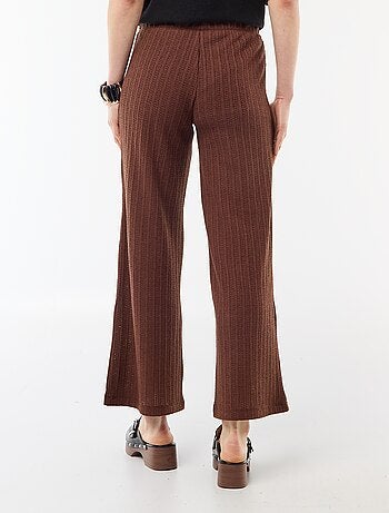 Pantalon large en maille légère femme