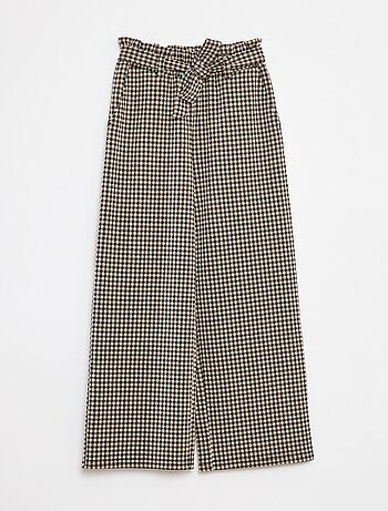 Pantalon large en maille Milano avec ceinture à nouer