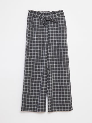 Pantalon large en maille Milano avec ceinture à nouer
