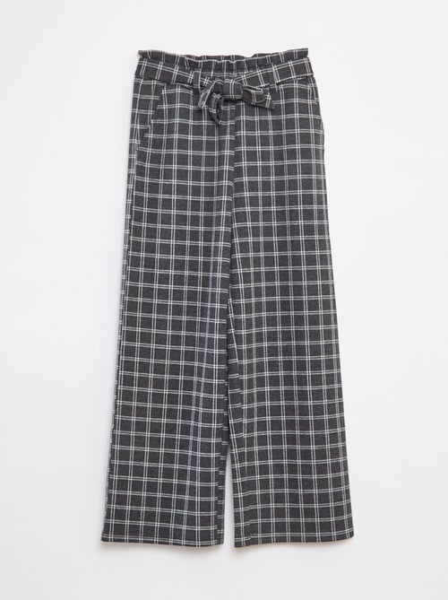 Pantalon large en maille Milano avec ceinture à nouer - Kiabi