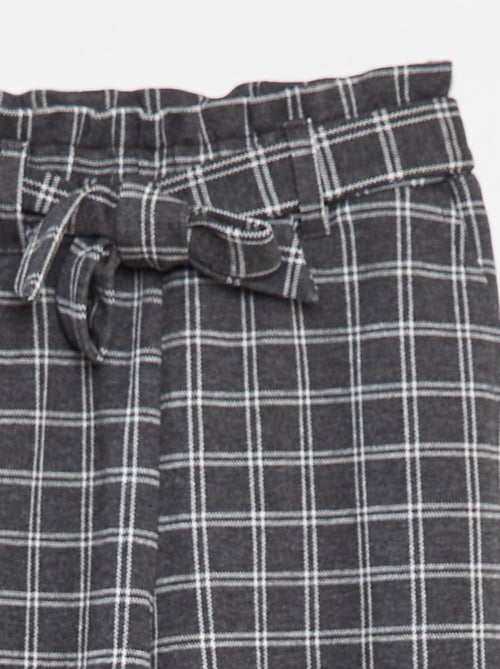 Pantalon large en maille Milano avec ceinture à nouer - Kiabi