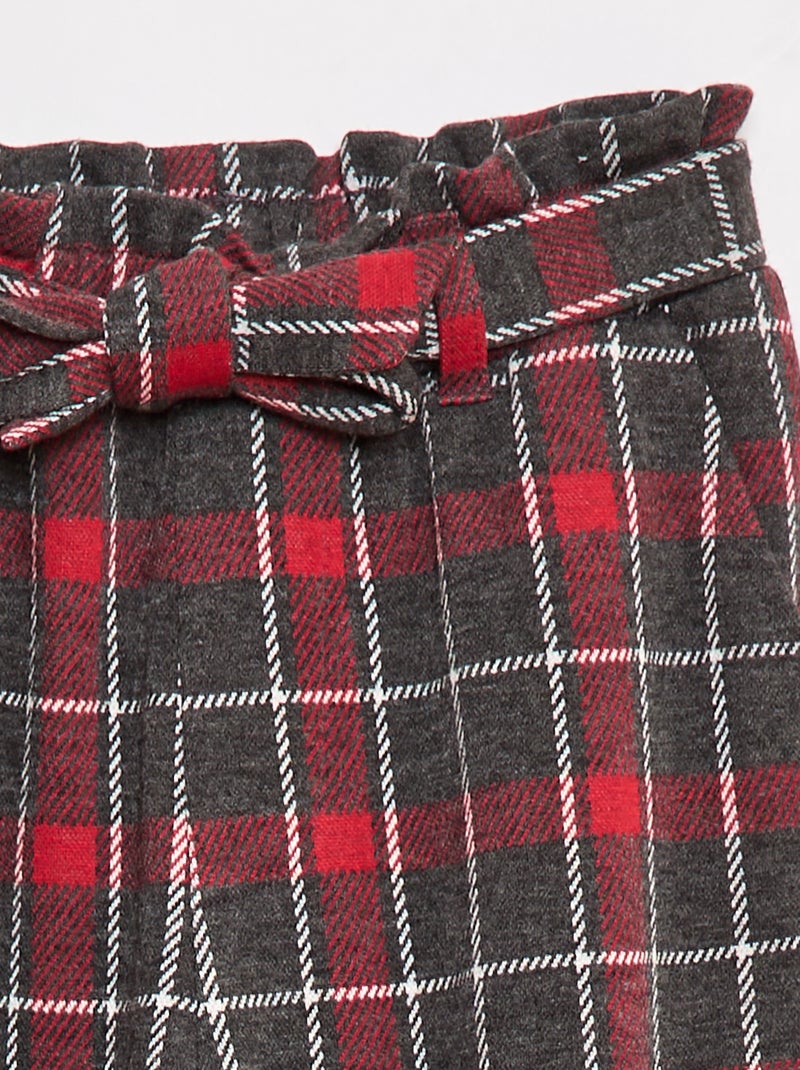 Pantalon large en maille Milano avec ceinture à nouer Rouge - Kiabi