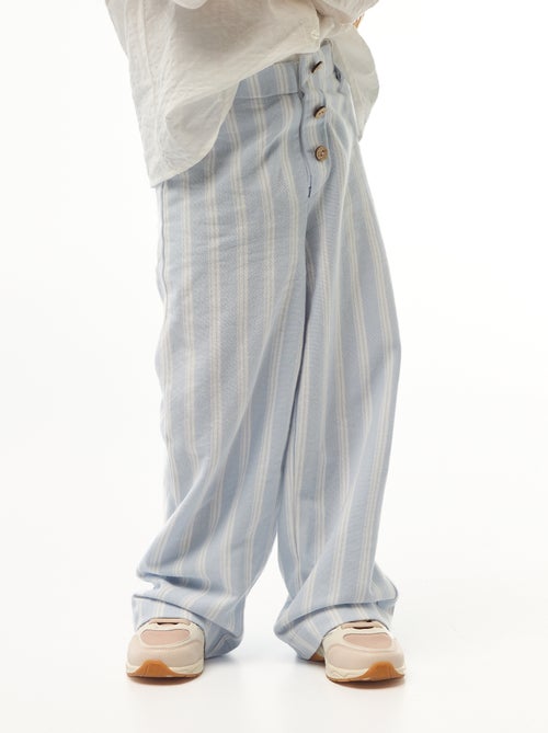 Pantalon large en maille piquée - collection facile à enfiler - Kiabi