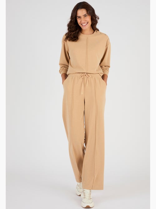 Pantalon large en maille piquée - Happy D. by Damart - Kiabi