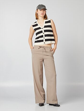 Pantalon large en maille stretch