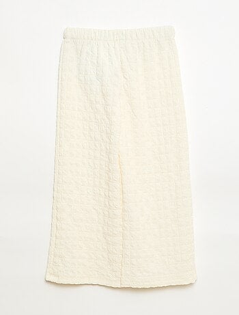 Pantalon large en maille stretch