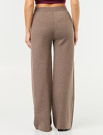 Pantalon large en maille tricot