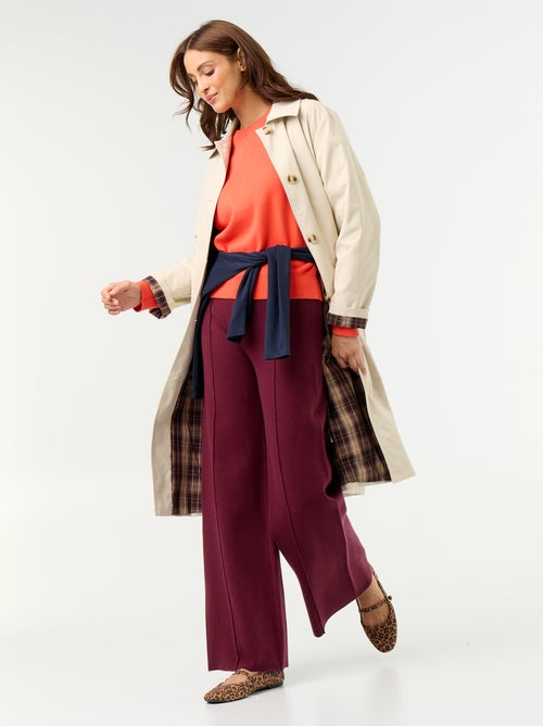 Pantalon large en maille tricot - Kiabi Pantalon large en maille tricot - Kiabi