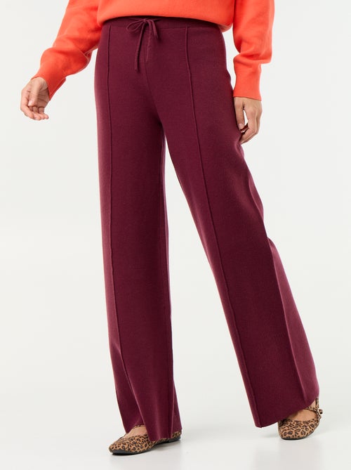 Pantalon large en maille tricot - Kiabi Pantalon large en maille tricot - Kiabi