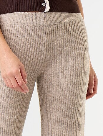Pantalon large en maille tricot