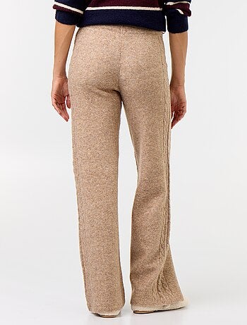 Pantalon large en maille tricot
