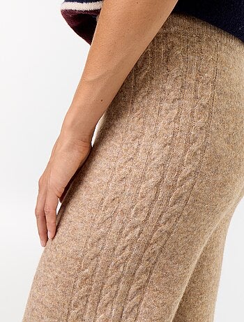 Pantalon large en maille tricot