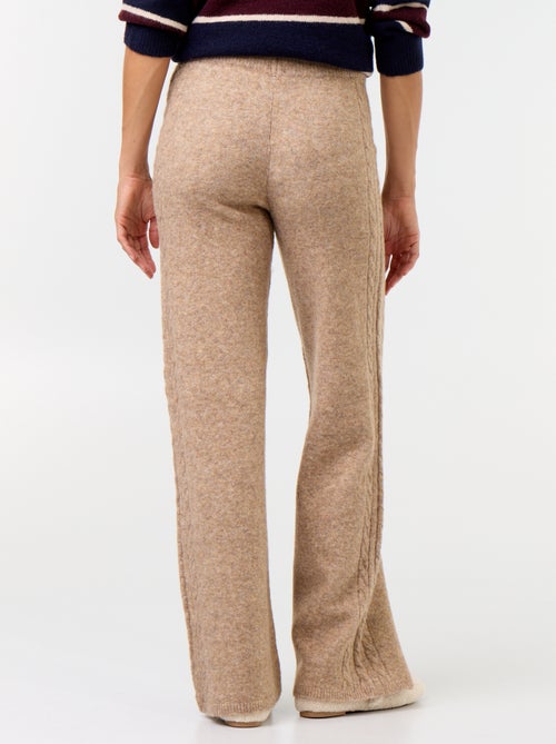 Pantalon large en maille tricot - Kiabi Pantalon large en maille tricot - Kiabi