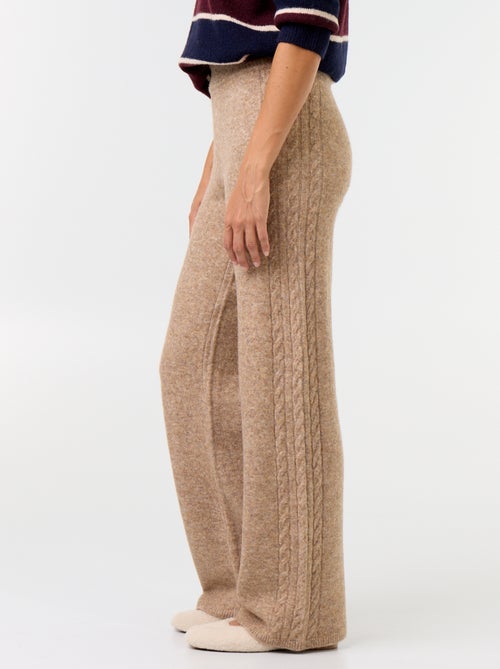 Pantalon large en maille tricot - Kiabi Pantalon large en maille tricot - Kiabi