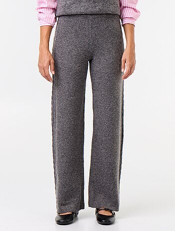 Pantalon large en maille tricot