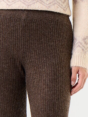 Pantalon large en maille tricot