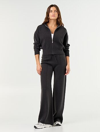 Pantalon large en maille tricot