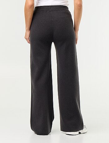 Pantalon large en maille tricot
