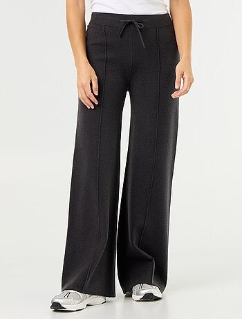 Pantalon large en maille tricot
