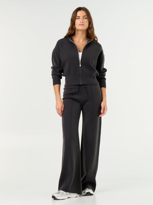 Pantalon large en maille tricot - Kiabi Pantalon large en maille tricot - Kiabi