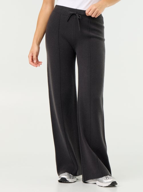 Pantalon large en maille tricot - Kiabi Pantalon large en maille tricot - Kiabi