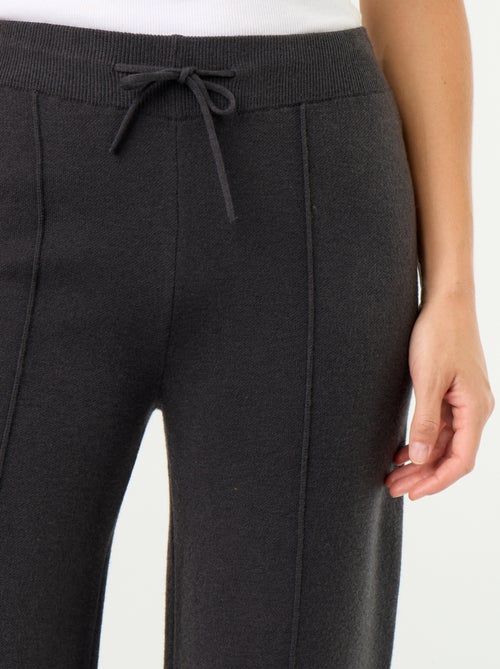 Pantalon large en maille tricot - Kiabi Pantalon large en maille tricot - Kiabi