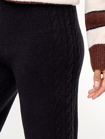 Pantalon large en maille tricot