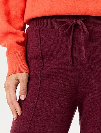 Pantalon large en maille tricot