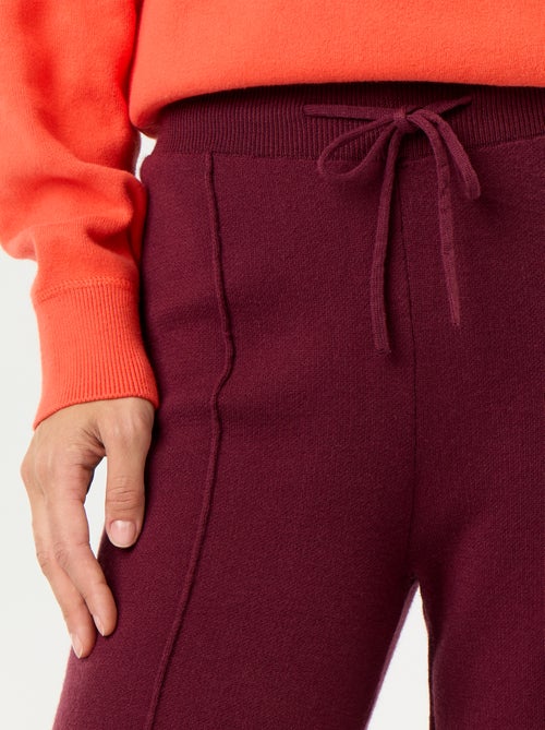 Pantalon large en maille tricot - Kiabi