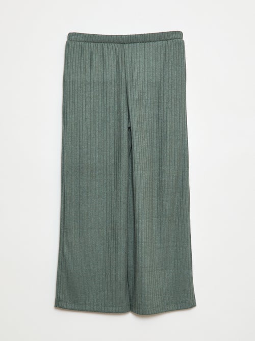 Pantalon large en maille - Kiabi