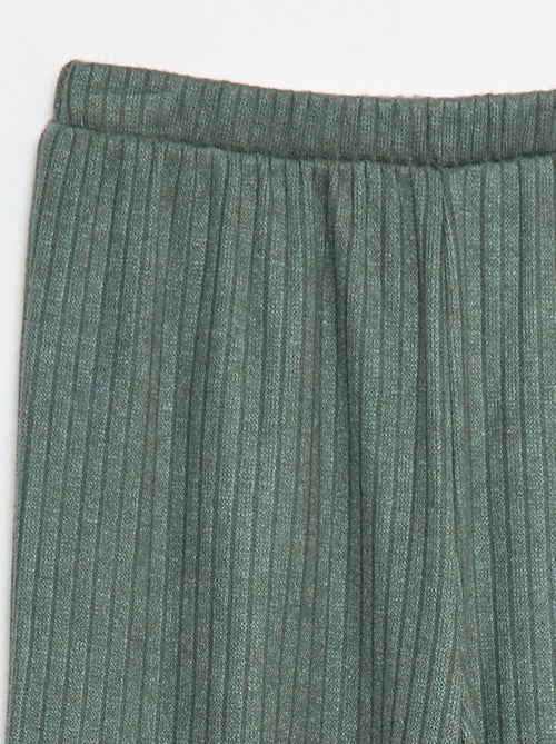 Pantalon large en maille - Kiabi