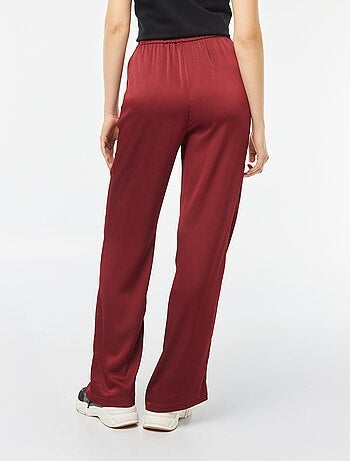 Pantalon large en matière crêpée avec 2 poches