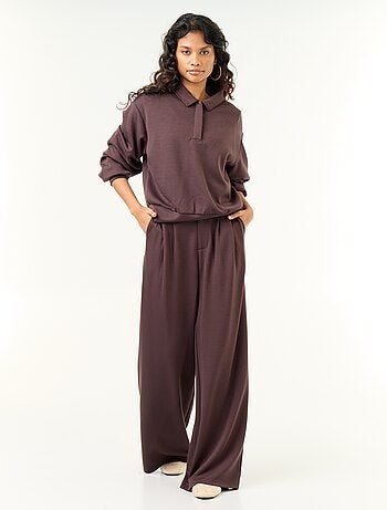 Pantalon large en matière douce