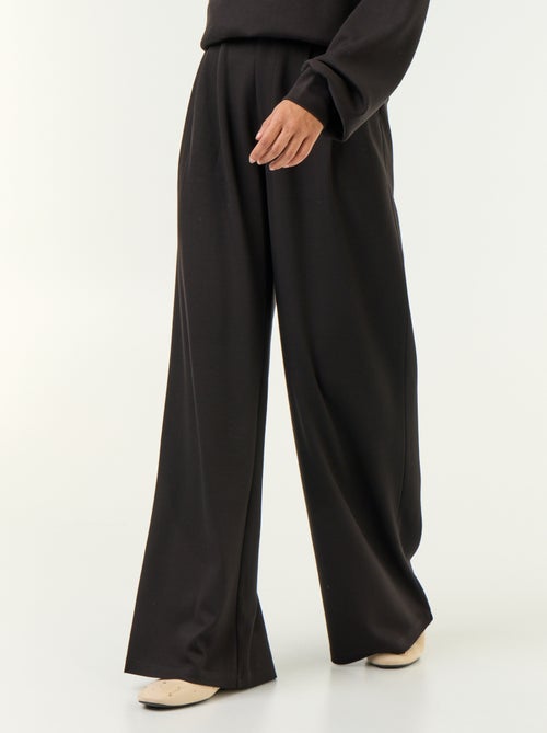 Pantalon large en matière douce - Kiabi