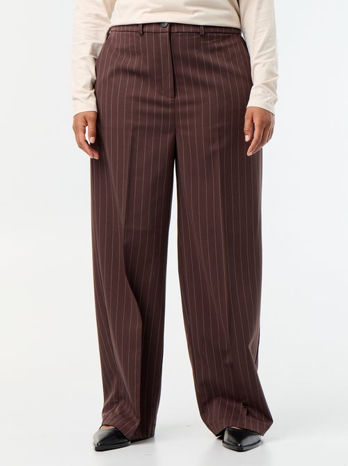Pantalon large en matière fluide - Kiabi