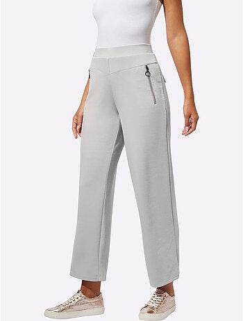 Pantalon large en mélange modal avec poche zippée devant - Taille standard - Helline