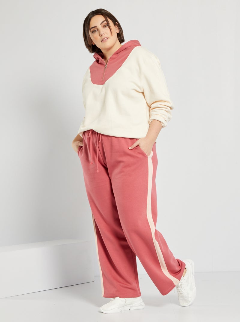 Pantalon large en molleton rose - Kiabi