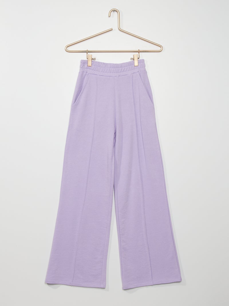 Pantalon large en molleton violet - Kiabi