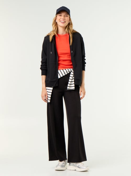 Pantalon large en polaire - Kiabi