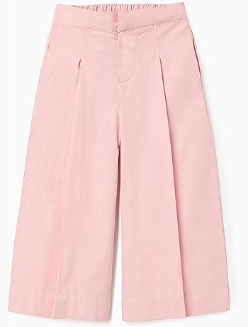 Pantalon large en popeline à plis